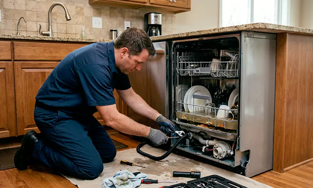 Dishwasher Not Draining Repair in Lowell, MA