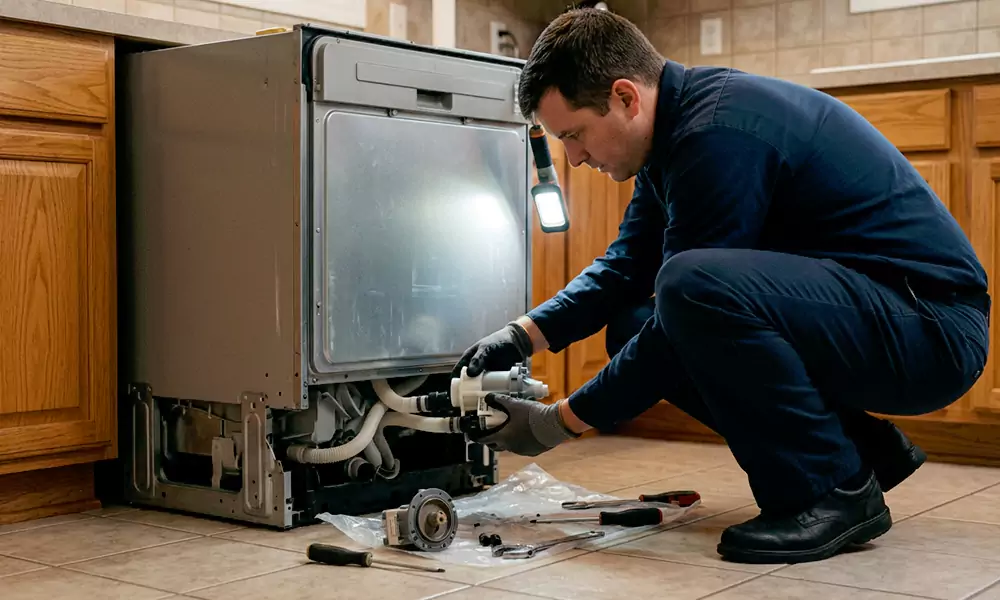 Dishwasher Pump Replacement in Lowell, MA