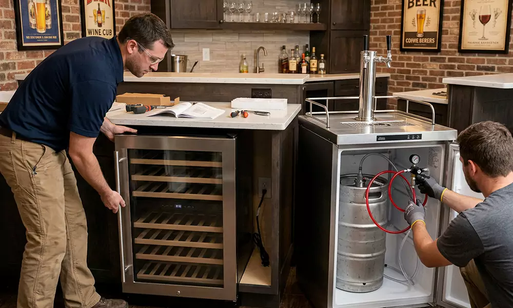 Wine Cooler and Kegerator Installation in Lowell, MA