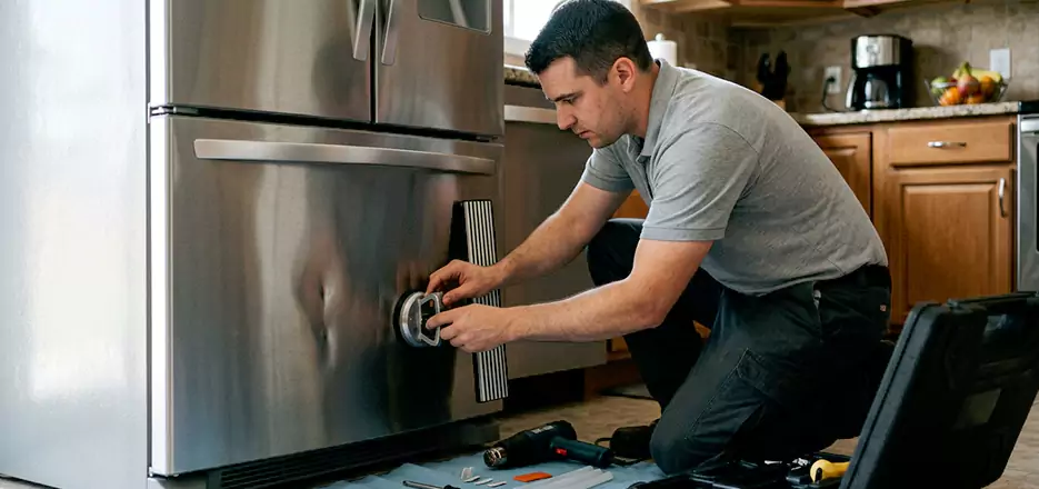 Refrigerator Panel Dent Repair in Lowell